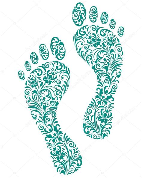 Green Human Footprints Stock Vector Image By ©kiyanochka 15342985