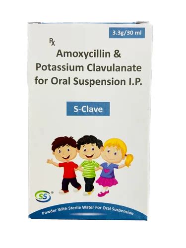 S Clave Dry Syp Amoxycillin Potassium Clavulanate Oral Suspension At