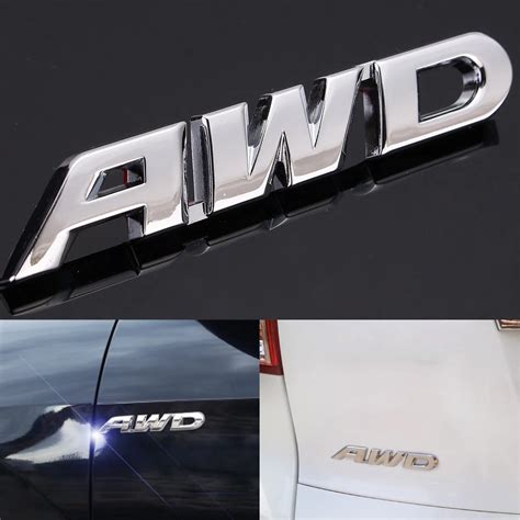 3D Metal AWD Emblem Car Fender Trunk Tailgate Badge Decal Sticker 4WD