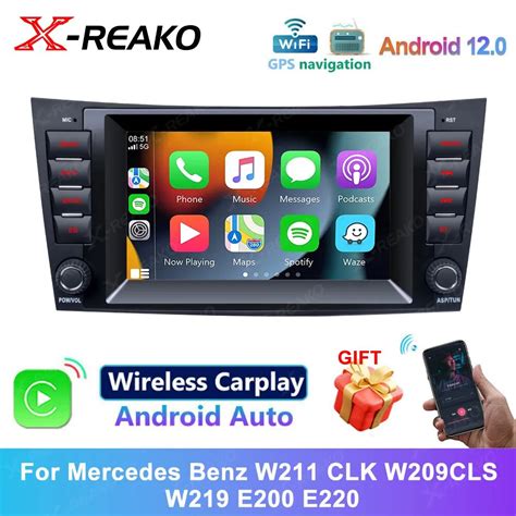 X Reako 2din Android 12 Car Radio For Mercedes Benz E Class W211 E200