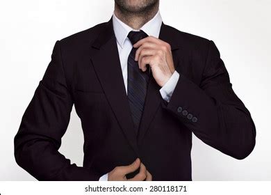 Businessman Adjusting His Tie Suit Stock Photo Edit Now