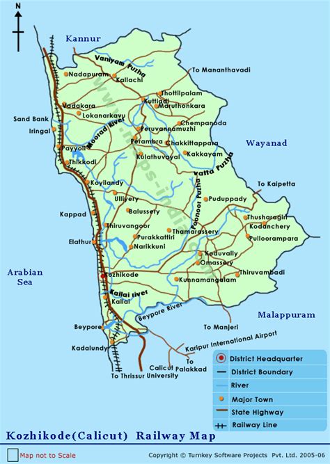 Calicut (Kozhikode) Railway Map,Calicut (Kozhikode) Railway Map India ...