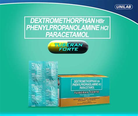 Unilab Tuseran Forte 12 Tablets Medicine For Relief Of Cough Colds