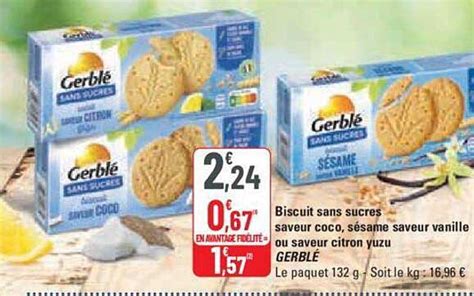 Promo Biscuit Sans Sucres Saveur Coco S Same Saveur Vanille Ou Saveur