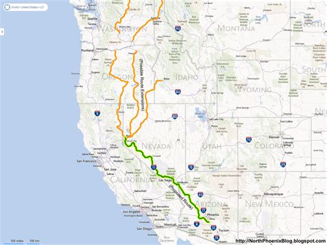 Interstate 11 Proposed Route Map