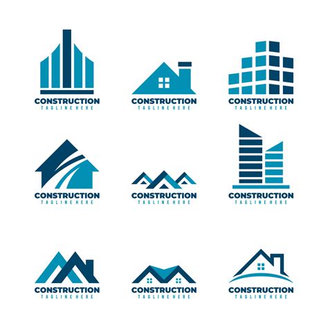 Construction Company Logo Collection 16640468 Vector Art At Vecteezy