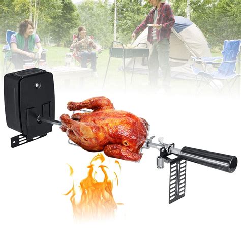 Miumaeov Electric BBQ Rotisserie Grill Kit with Motor 41.73" Stainless ...