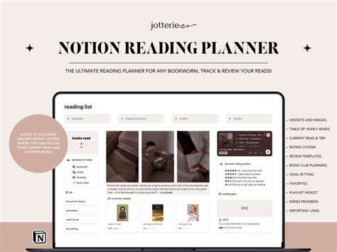 Reading Planner Template for Notion Notion Reader Templates Notion ...