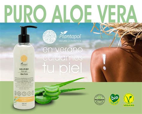 Gel puro de Aloe vera vegano Cosmética natural Complementos