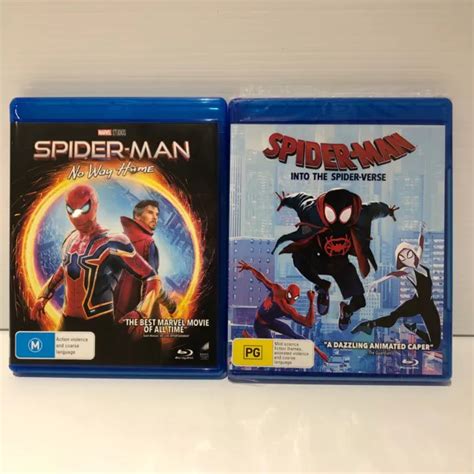 Spider Man No Way Home Into The Spider Verse Blu Ray Marvel Mcu