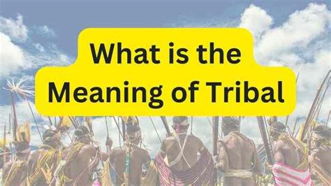 What Is The Meaning Of Tribal