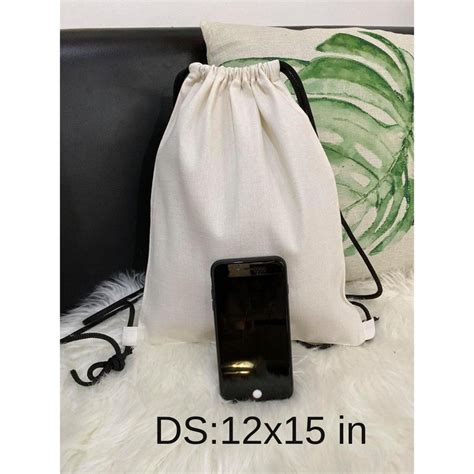 Katsa Drawstring High Quality Plain Canvas String Bag Shopee Philippines