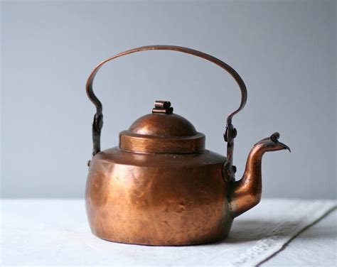 Antique Skultuna Swedish Copper Metal Tea Kettle Etsy