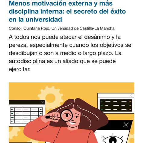 Menos motivación externa y más disciplina interna el secreto del