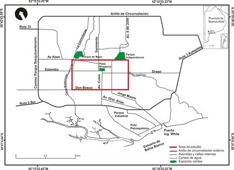 Localizaci N Del Macrocentro De La Ciudad De Bah A Blanca Buenos Aires