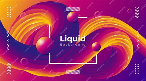 Premium Vector Modern Liquid Background With Realistic Colorful Shapes