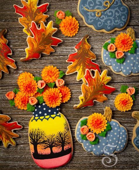 Fall Mason Jar Cookies With Royal Icing Fall Mason Jars Royal Icing