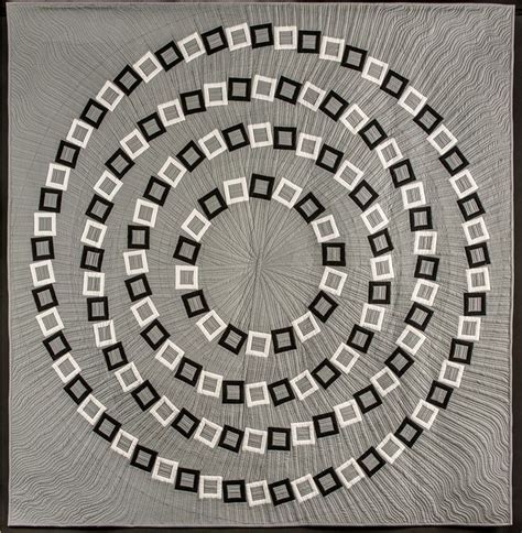 Vertigo Pieced And Quilted By Elaine Poplin Huntsville Al 56 X 56 Inches