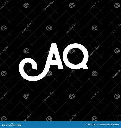 AQ Letter Logo Design On Black Background AQ Creative Initials Letter