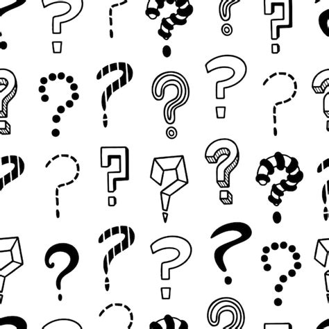 Premium Vector Question Seamless Pattern Questions Doodle Marks