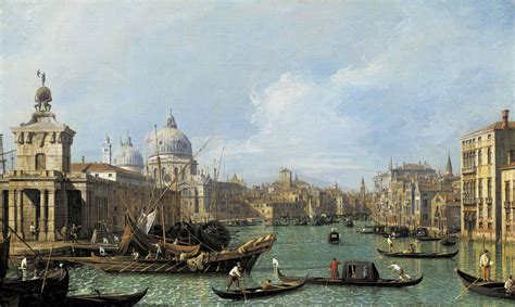 Canaletto The Mouth Of The Grand Canal Looking West Towards The Carit