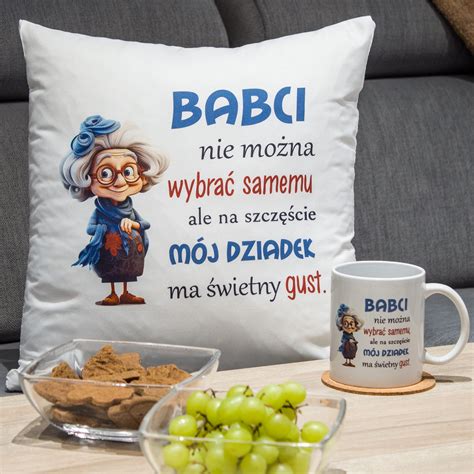 Poduszka I Kubek Na Dzie Babci Prezent Dla Kochanej Babci Nadruk Online