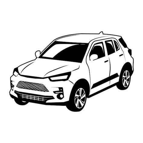 Premium Vector | Suv car silhouette vector