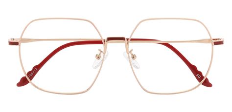 Maritza Geometric Prescription Glasses Rose Gold Womens Eyeglasses