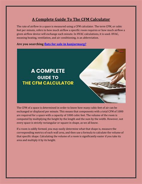 A Complete Guide To The Cfm Calculator By Yamuna Navimumbaihouses Issuu