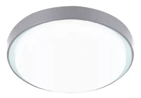 Lámpara Led Techo Sobreponer 24 W Tecnolite Luz De Día Ip54 Color Gris