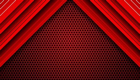 Abstract Dark Red Futuristic Gaming Background With A Hexagon Pattern