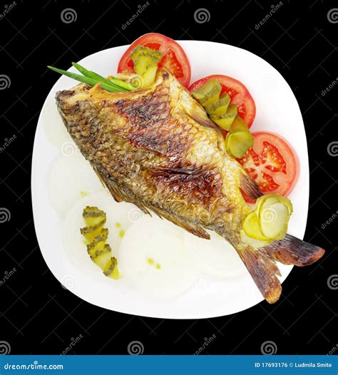 Fish On A Plate Stock Photo Image Of Green Fish Gourmet 17693176