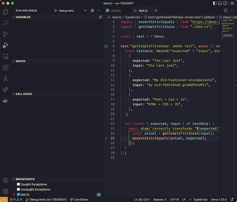 Visual Studio Code How To Debug Deno Tests In Vscode Stack Overflow