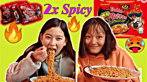 Extreme 2x Spicy Korean Noodle Challenge Do Not Try Youtube