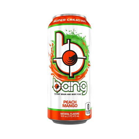 Bang Peach Mango Energy Drink With Super Creatine Oz Can Walmart