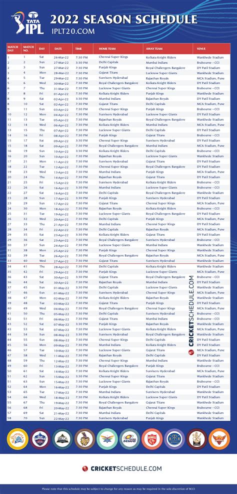 2022 Ipl Schedule 9
