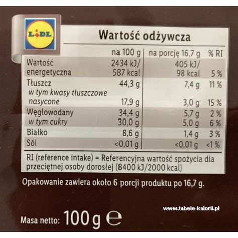 Ile kcal ma Czekolada gorzka z całymi orzechami 57 cocoa Fin Carre