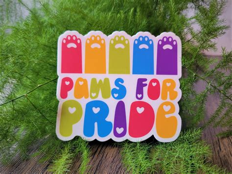 Pride Paws Vinyl Sticker Lgbtq Stickers Queer Toe Beans Etsy