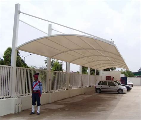 Tunnel PVC Car Parking Tensile Structure Shed Paint Coated At Rs 190