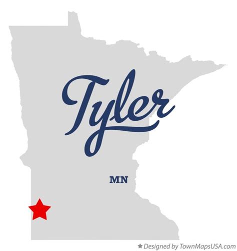 Map of Tyler, MN, Minnesota