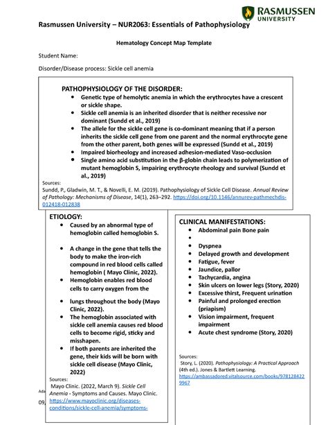 Hematology Patho Rasmussen University Nur Essentials Of