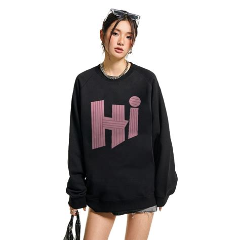 Jual American Retro Sweater Crewneck Lengan Panjang Pink Letter