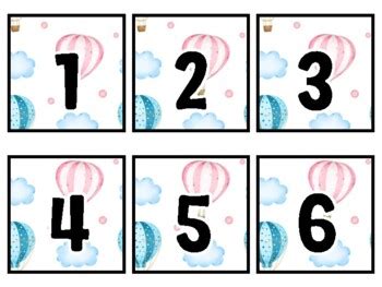 Hot Air Balloons Classroom Calendar Set By Swati Sharma TPT