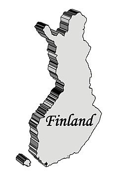 Finland 3d Map Vector Borders Map Vector Vector Borders Map PNG And