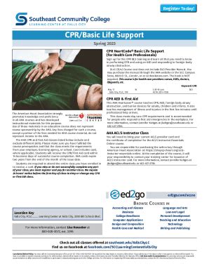 Fillable Online CPR Basic Life Support First Aid Learning Center At