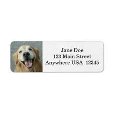 Golden Retriever Address Labels