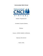 Programacion Proyecto Modular Docx Universidad CNCI Virtual Materia