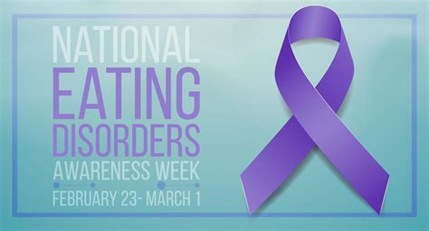 National Eating Disorders Awareness Week Concept Banner Template With