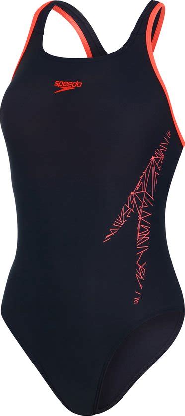 Speedo Hyperboom Placement Racerback Dames Marine Rood Maat 40 Bol