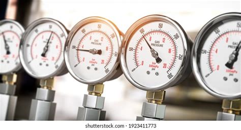 Row Gas Pression Gauge Meters On Stock Illustration 1923411773 ...